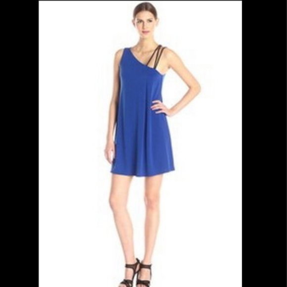 BCBGeneration Asymmetrical Dress One Shoulder Blue - Picture 13 of 13